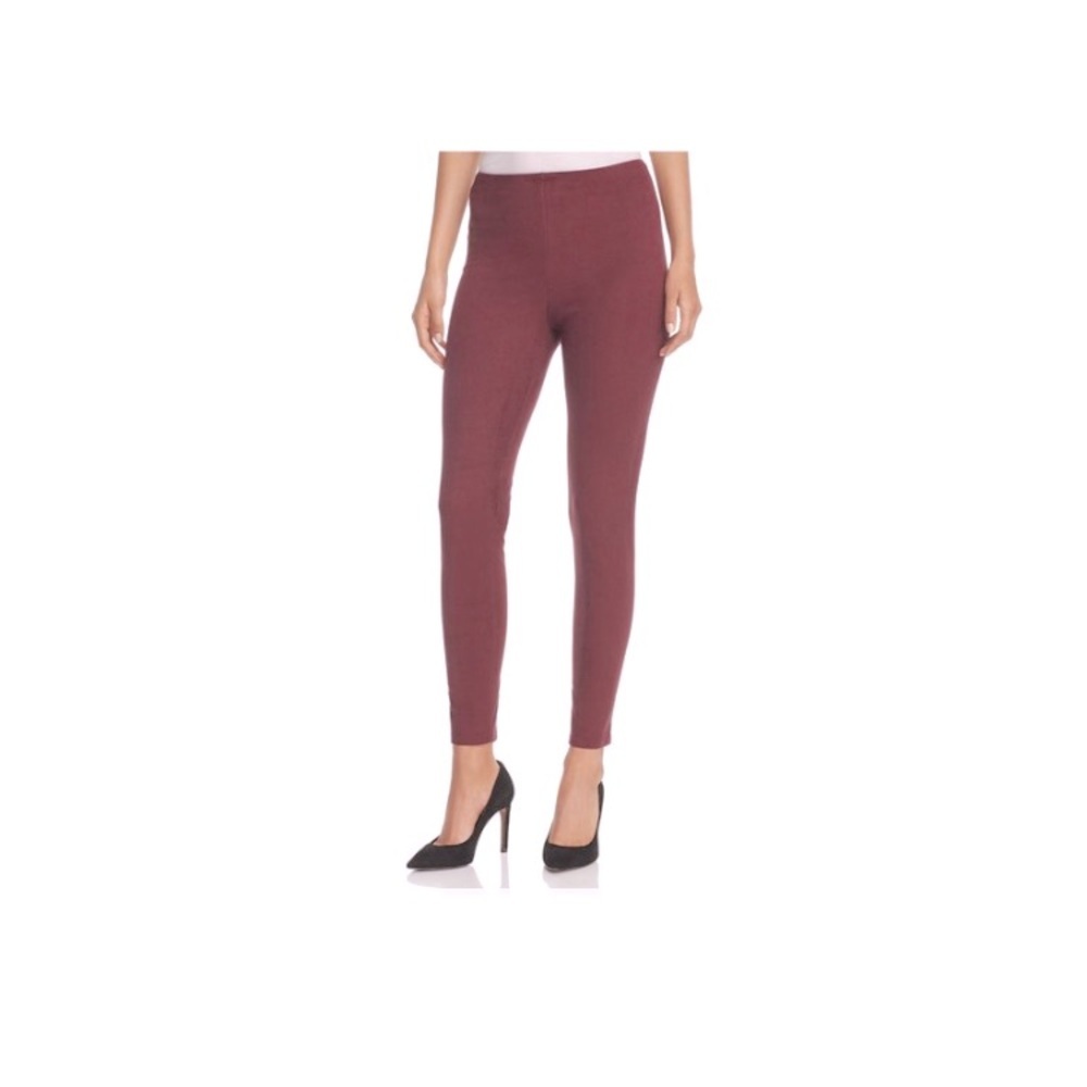 Lysse tummy control high waisted faux suede leggings size small